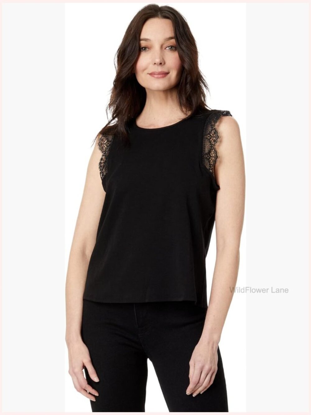 Sleeveless Blouse with Button Trim - Regular Fit Tanks & Camis